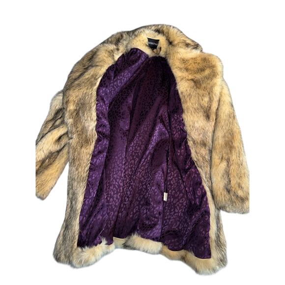 MINKPINK Faux Fur Coat | Medium | Leopard Lining | Hook Closure - Picture 7 of 11